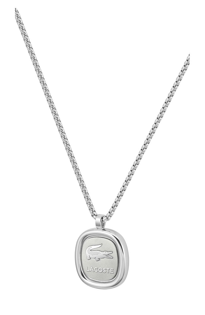 Lacoste Men's Vigor Pendant Necklace, Alternate, color, Silver