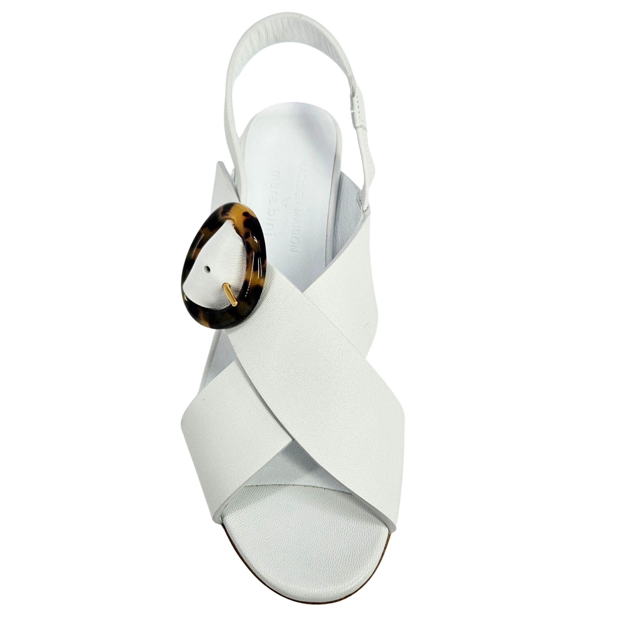 Block Heel Singback Sandal, Alternate, color, White
