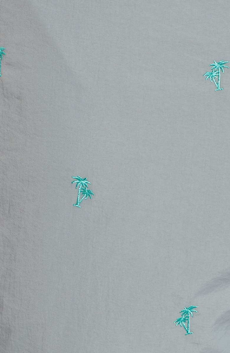 boto Aruba Tailored Fit Embroidered Palm Swim Trunks, Alternate, color, 