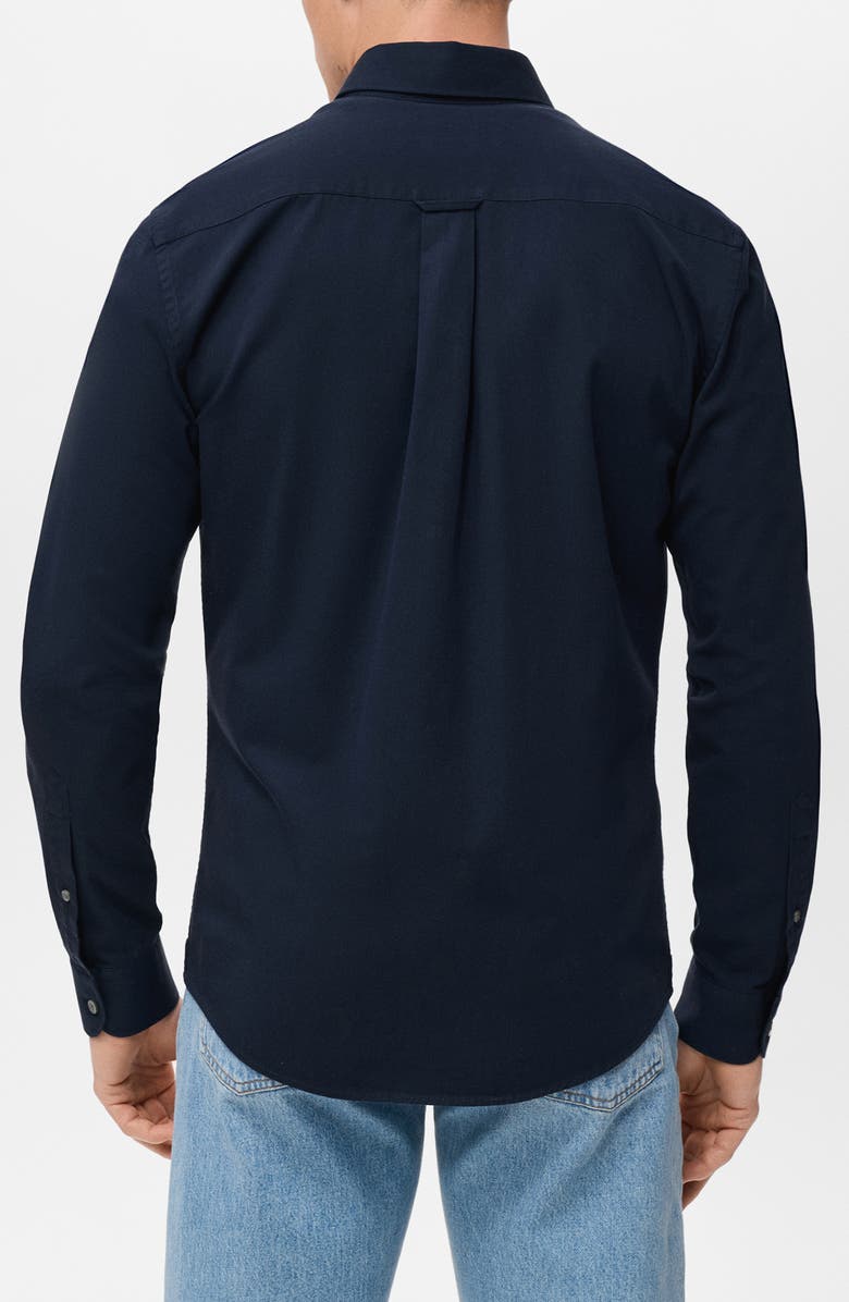 MANGO Regular Fit Button Down Shirt, Alternate, color, Navy