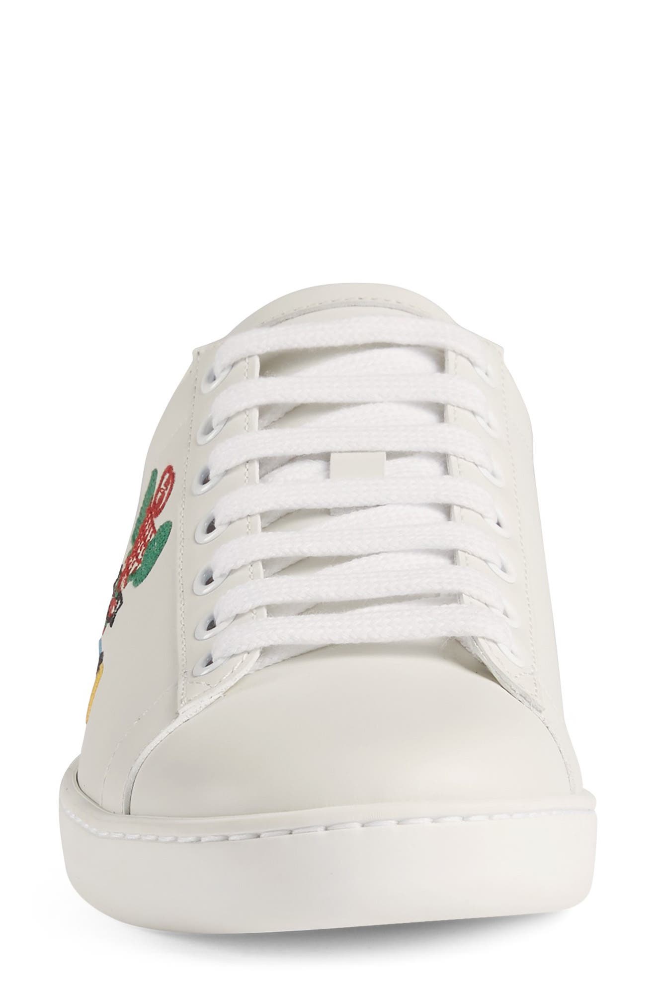Gucci New Ace Embroidered Tennis Sneaker, Alternate, color, 
