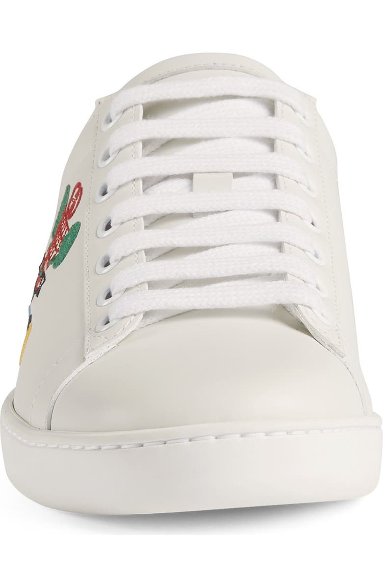 Gucci New Ace Embroidered Tennis Sneaker, Alternate, color,