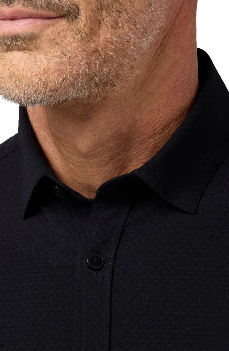 Mizzen+Main Porter Trim Fit Short Sleeve Performance Button-Up Shirt, Alternate, color, 