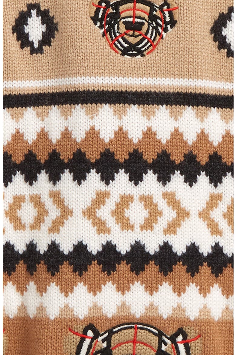 Kids' Gerald Bear Fair Isle Sweater, Alternate, color, CAMEL IP PATTERN