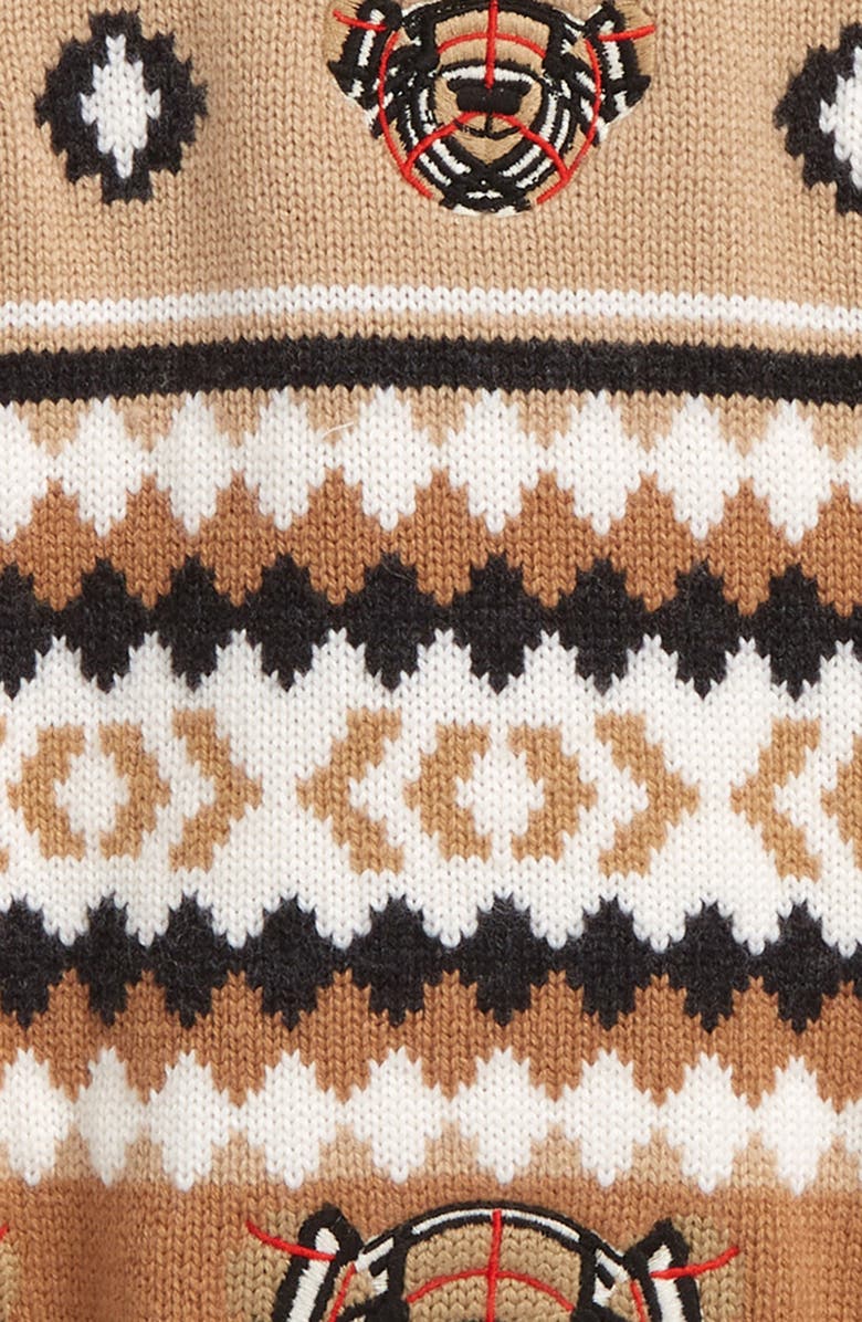 Burberry Kids' Gerald Bear Fair Isle Sweater, Alternate, color, 