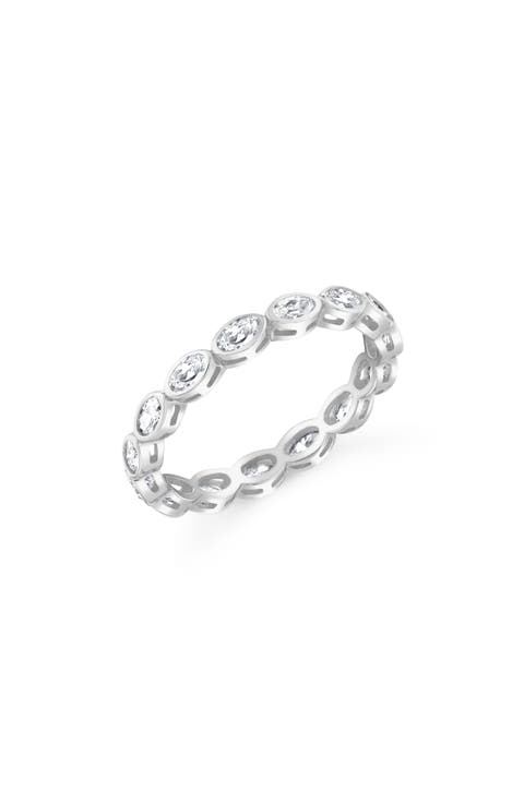 Oval Cut Cubic Zirconia Eternity Ring