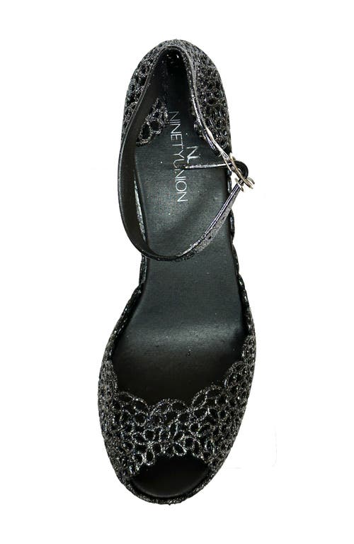 Lady Couture Fun Wedge Sandal In Black