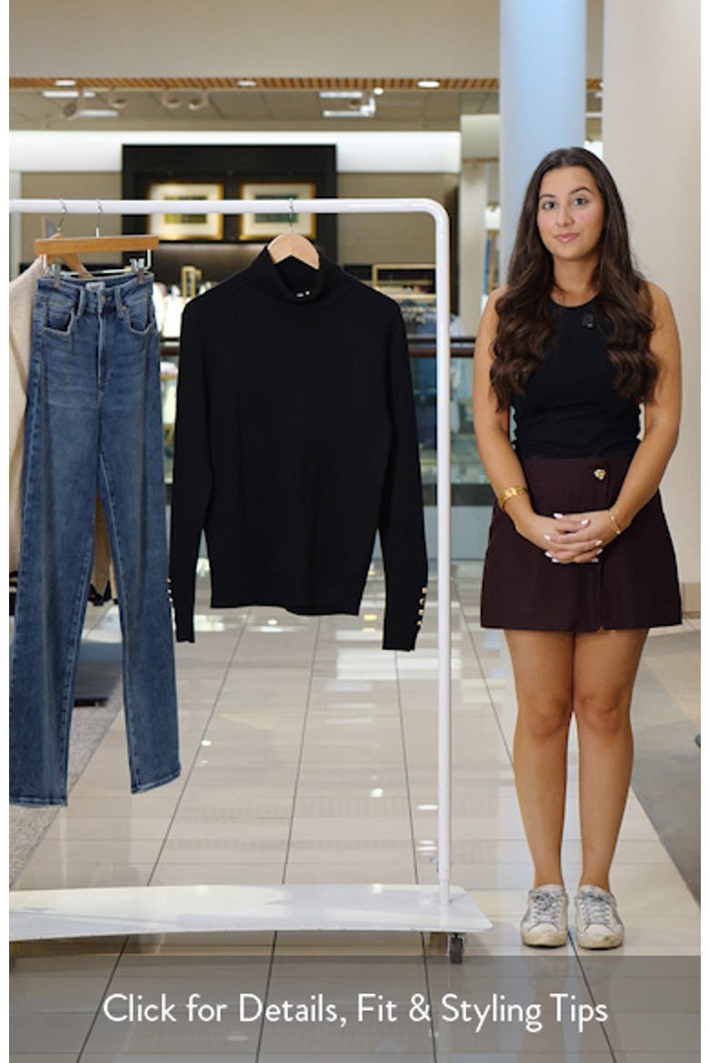 Pilot Button Cuff Turtleneck video