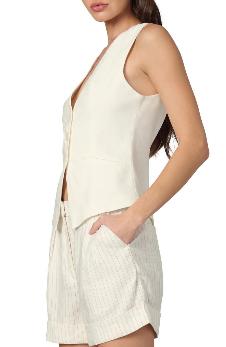 Joe's The Maeve Linen Blend Vest, Alternate, color, Ecru