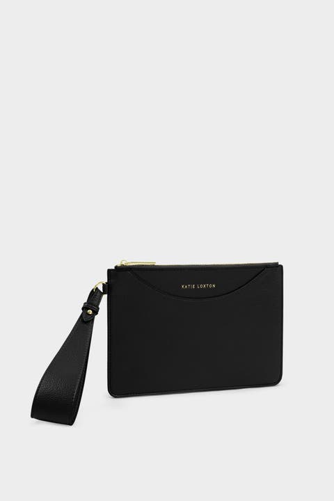Alba Wristlet Pouch in Black