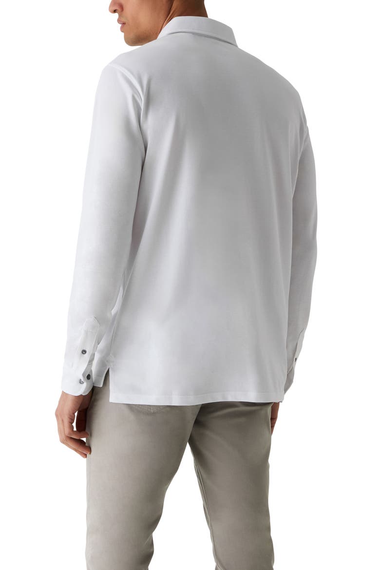 Omaha Brrr° Performance Long Sleeve Polo, Alternate, color, ARCTIC