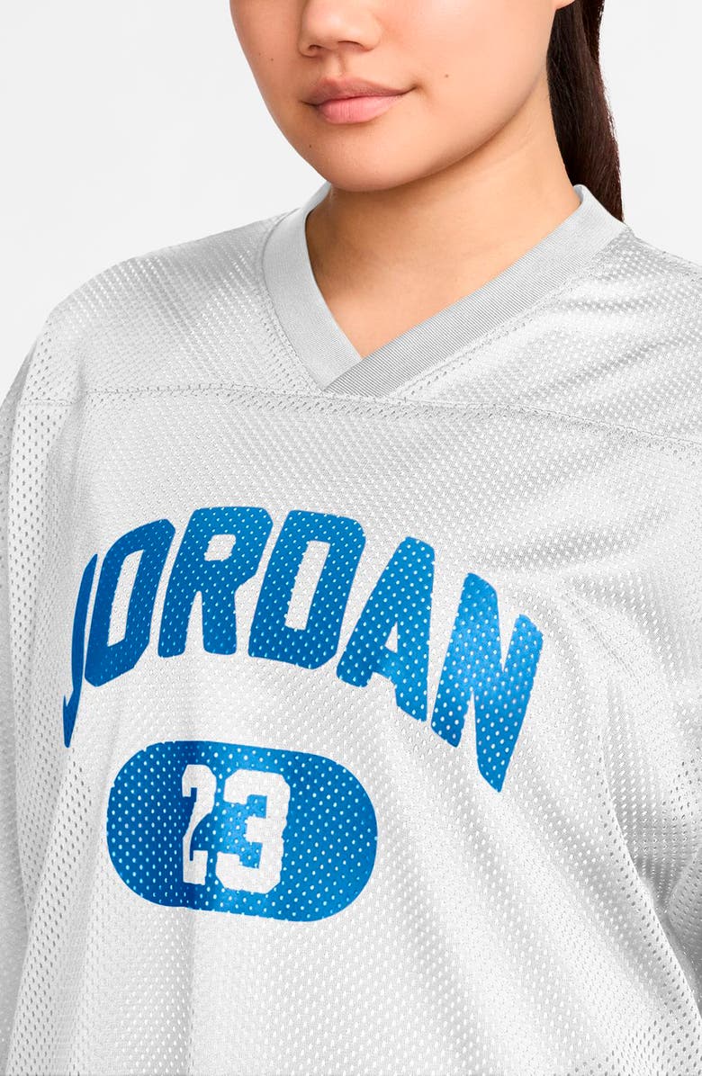Jordan Brooklyn Oversize Jersey, Alternate, color, White/ University Blue