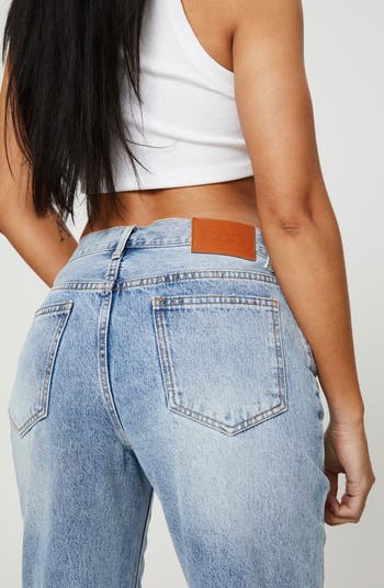 Holly Asymmetric Crossover Waist Rigid Straight Leg Jeans