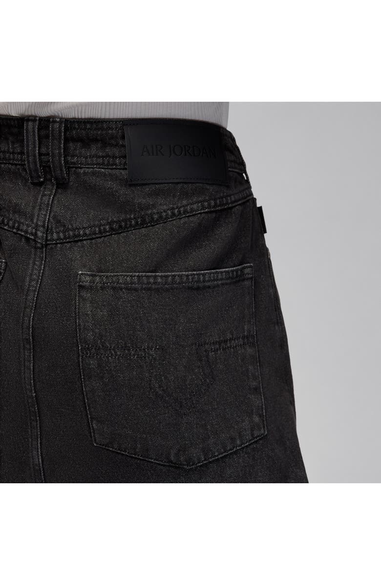 Jordan Air Jordan Denim Maxi Skirt, Alternate, color, Black