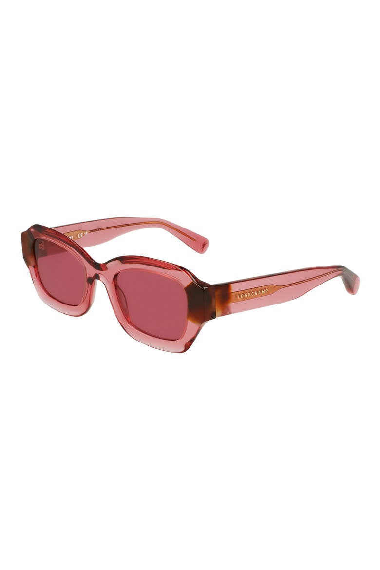 Heritage 50mm Cat Eye Sunglasses, Alternate, color, TRANSPARENT ROSE/ROSE HAVANA