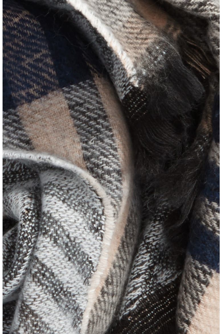 Reversible Blanket Scarf, Alternate, color, NAVY MULTI
