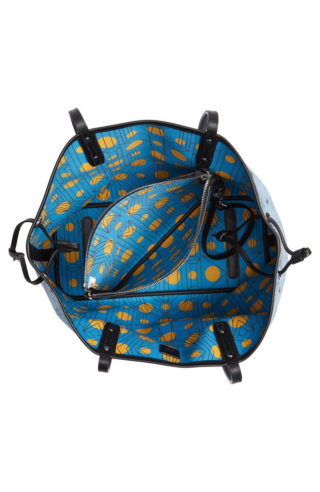 'Medium Project Visetos' Reversible Shopper, Alternate, color, DENIM