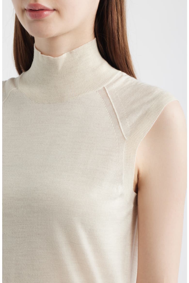 Fipini Virgin Wool Turtleneck Tank, Alternate, color, LIGHT PUMICE