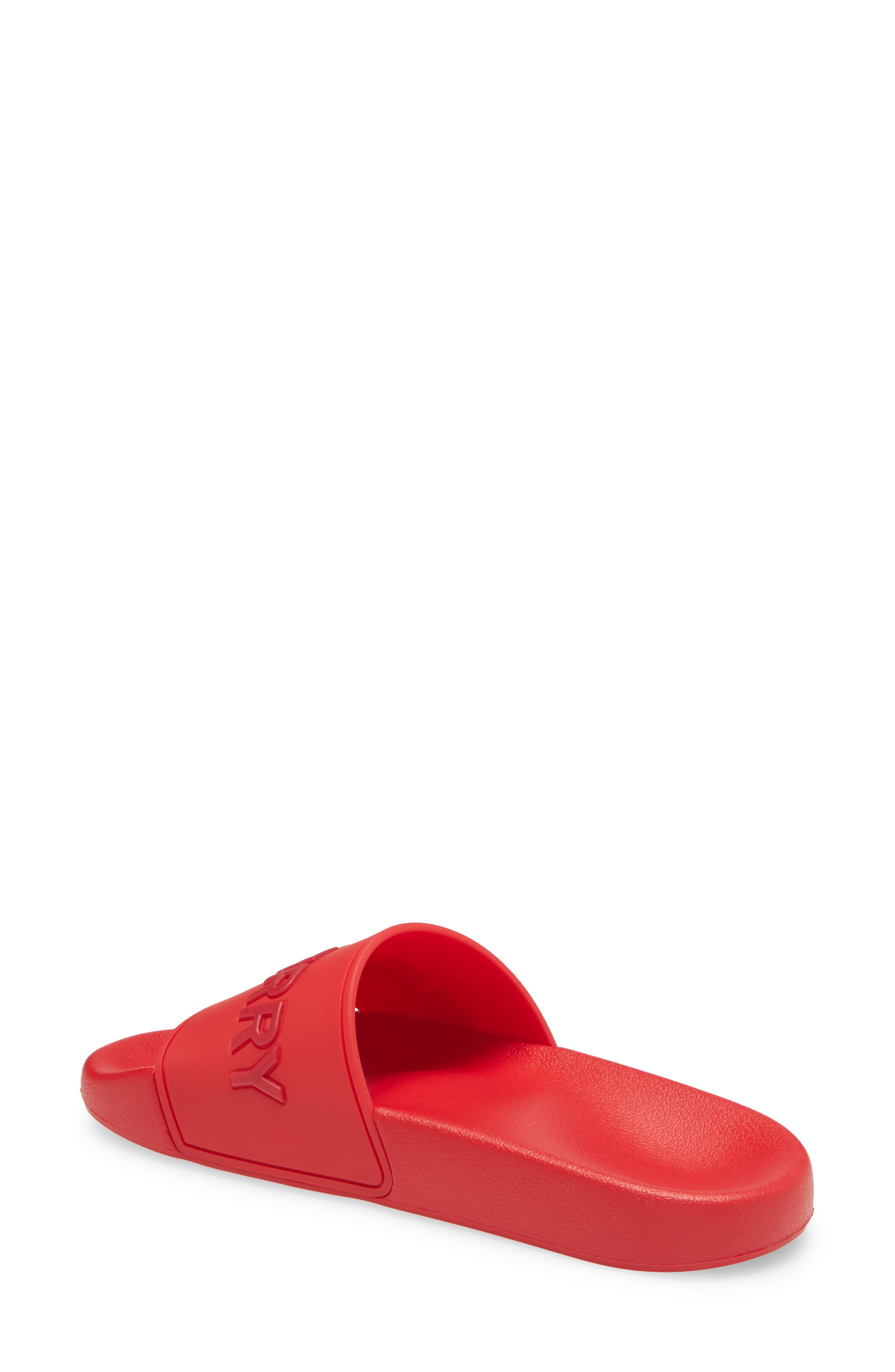 Furley Slide Sandal, Alternate, color, BRIGHT RED