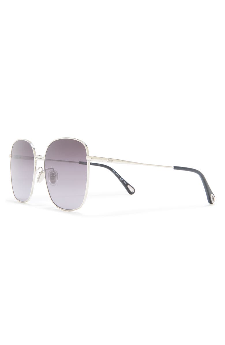 Chloé 58mm Gradient Square Sunglasses, Alternate, color, 