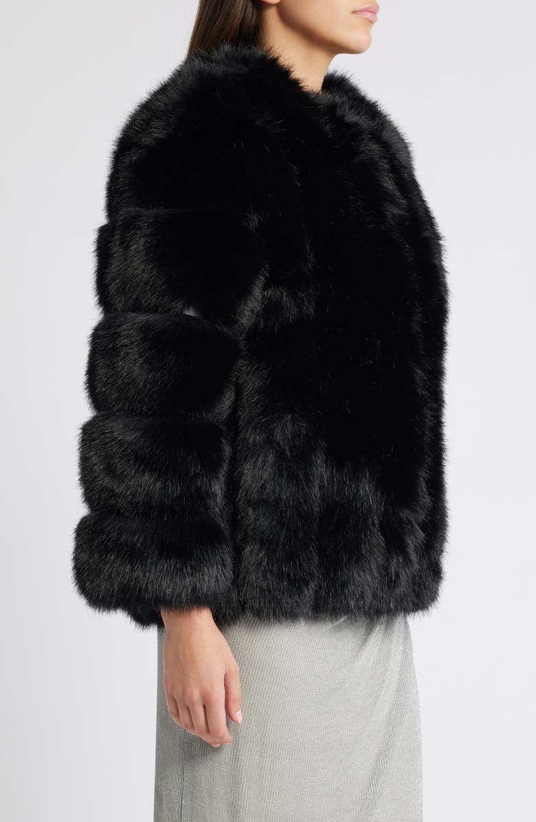 Et Ochs Faux Fur Jacket, Alternate, color, Black