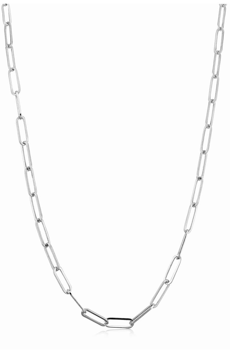 Oradina 14K Gold Venice Link Choker, Main, color, White Gold
