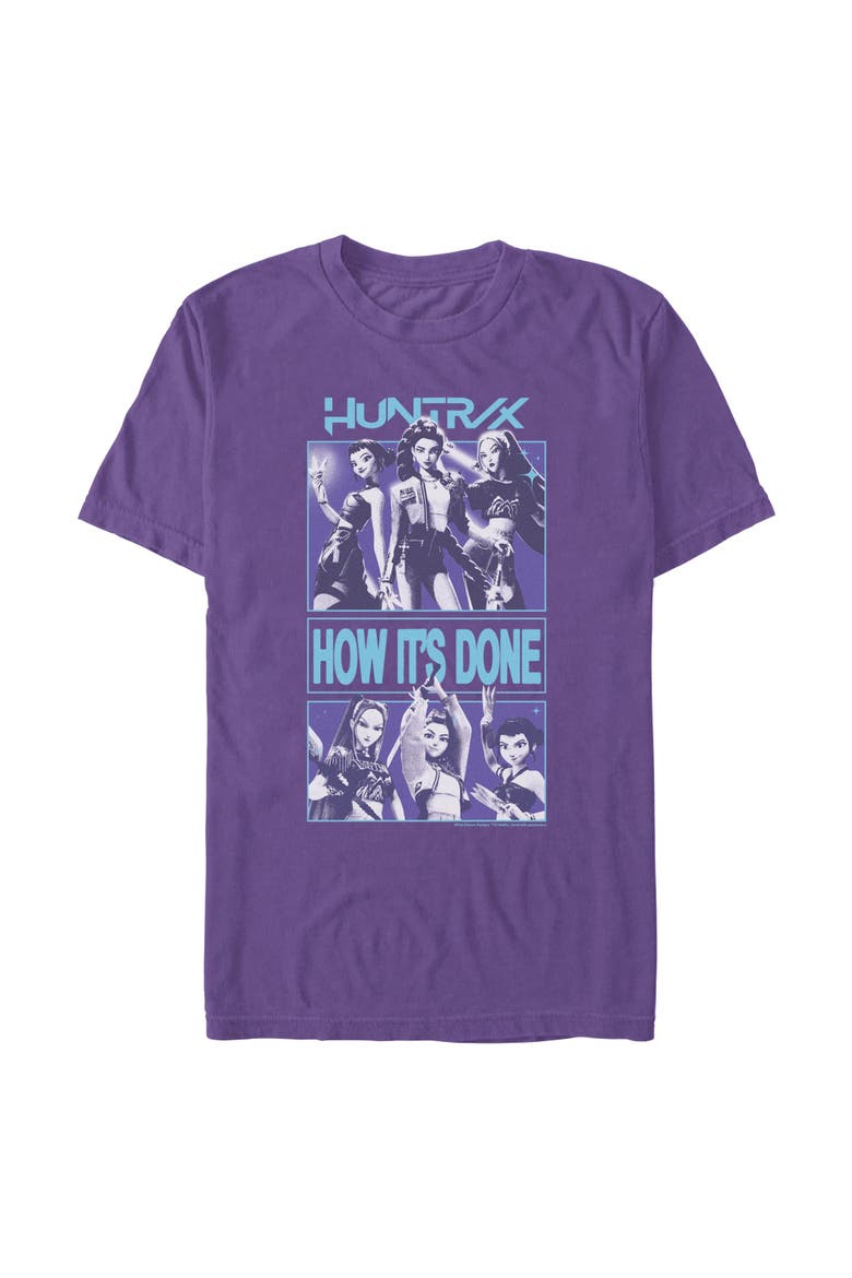 Men's KPop Demon Hunters Huntrix How It's Done  Graphic T-Shirt, Main, color, Purple