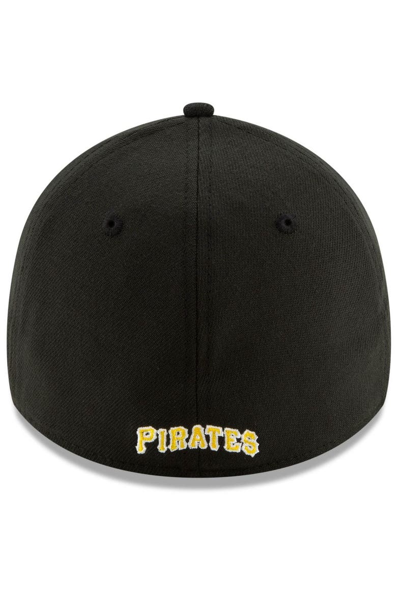 Men's New Era Black Pittsburgh Pirates Alternate 2 Team Classic 39THIRTY Flex Hat, Alternate, color, Black