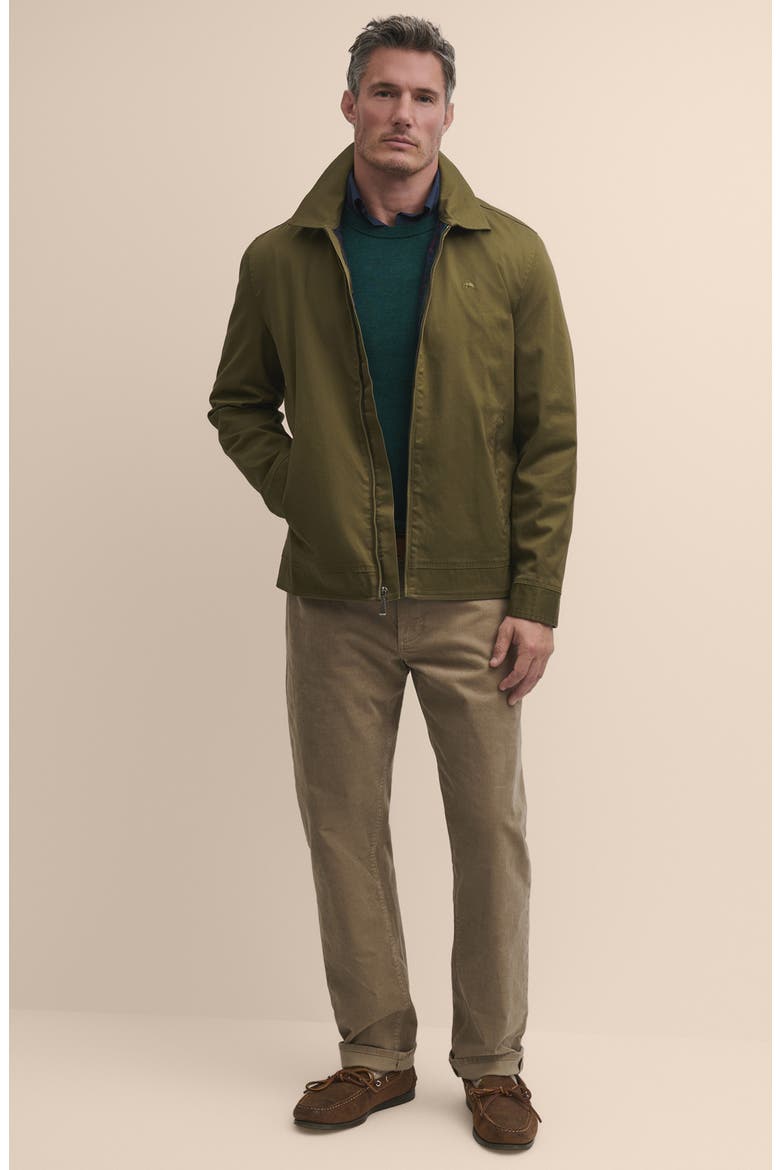 Stretch Cotton Bomber Jacket, Alternate, color, BURNT OLIVE