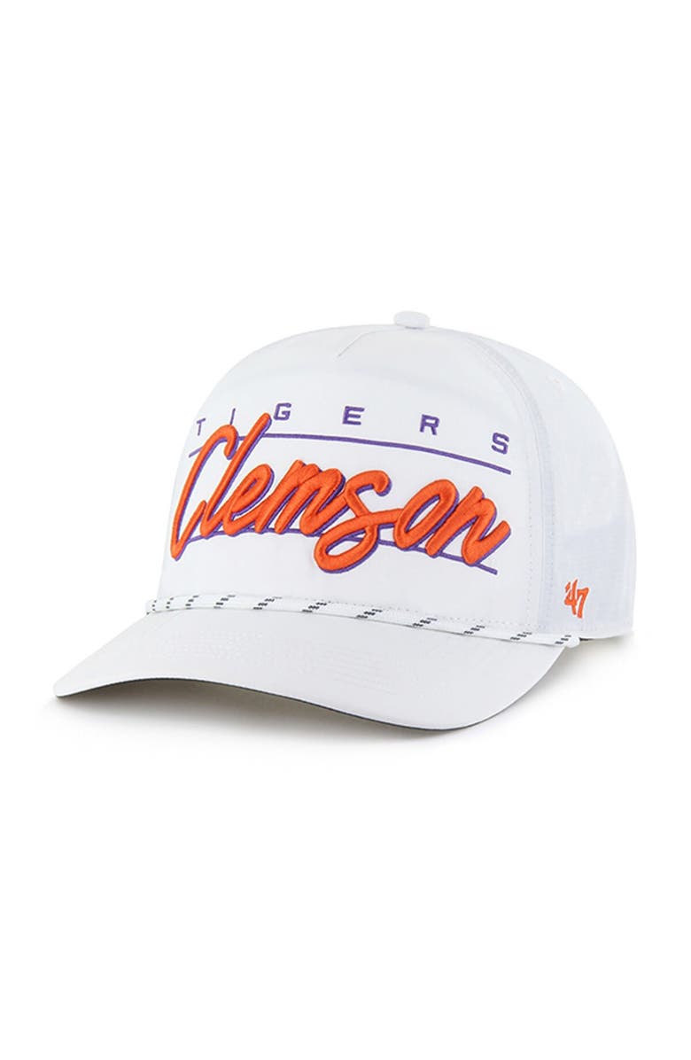 '47 Men's '47 White Clemson Tigers Condor Hitch brrr° Adjustable Hat, Main, color, 