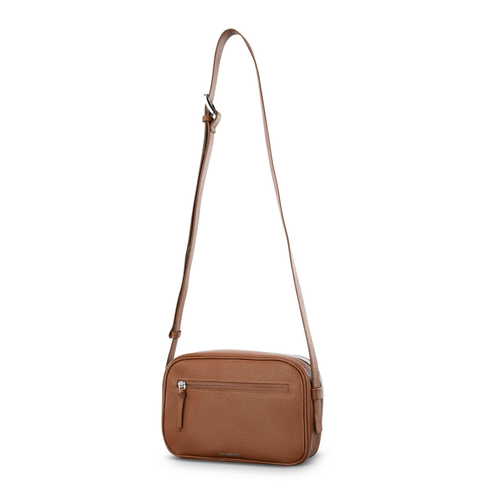 Mobile Solution 2 Leather Crossbody Bag, Alternate, color, Cognac