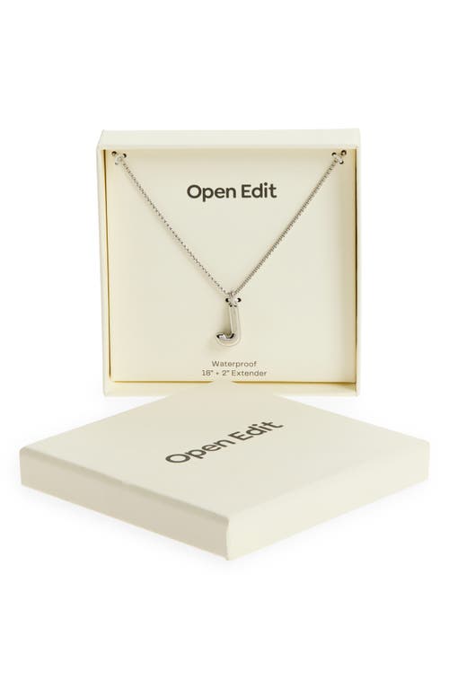 Open Edit Waterproof Bubble Initial Pendant Necklace