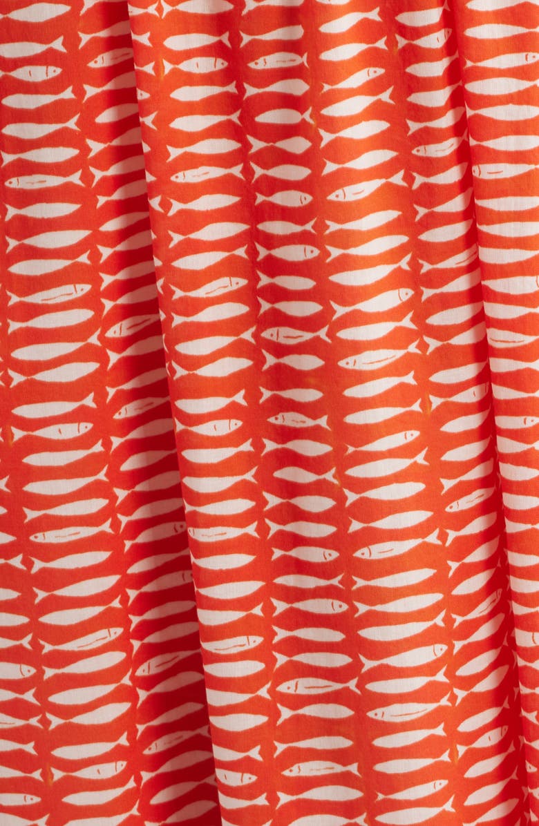 Marine Layer Carmen Tie Strap Ruffle Hem Maxi Dress, Alternate, color, Sardina Print