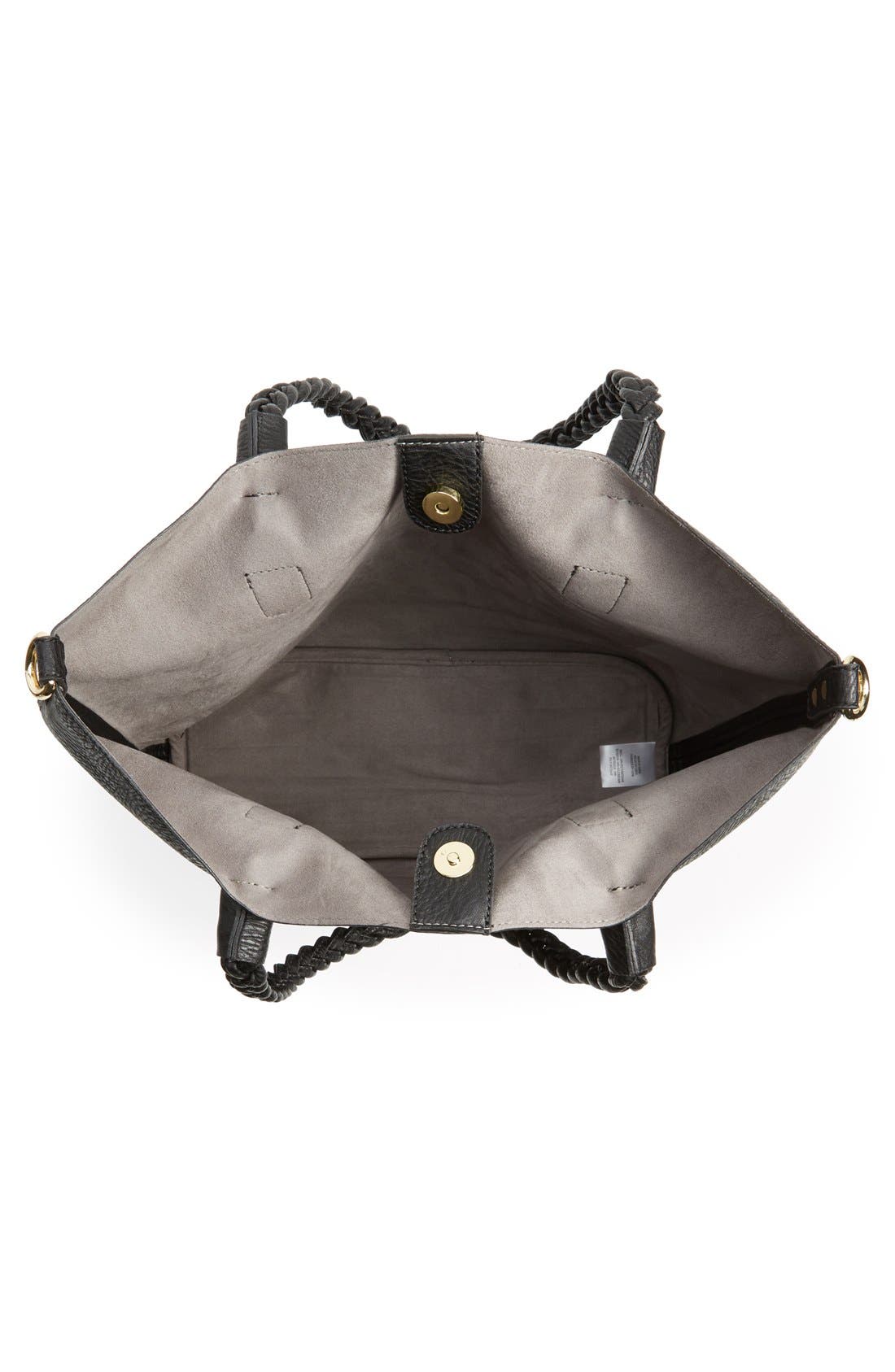 Street Level Slouchy Faux Leather Tote with Pouch, Alternate, color, 