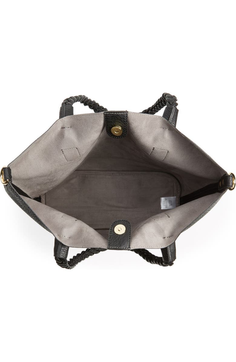 Street Level Slouchy Faux Leather Tote with Pouch, Alternate, color,