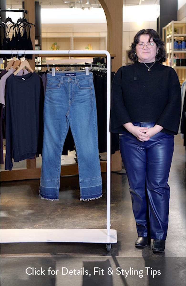 Carolina Release Hem High Waist Ankle Flare Jeans, sales video thumbnail