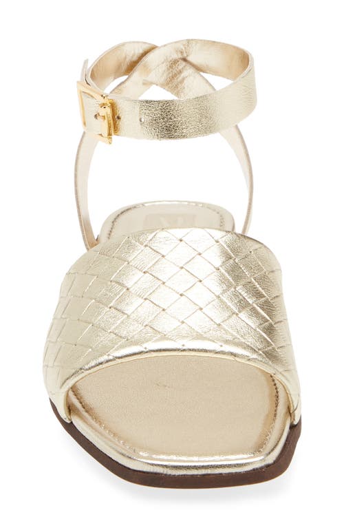 Bruno Magli Rita Woven Sandal In Gold