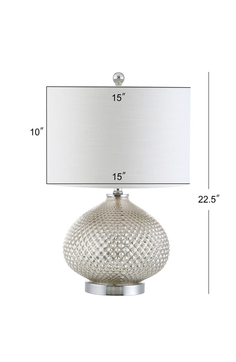 JONATHAN Y Ames LED Glass Table Lamp, Alternate, color, Mercury Silver