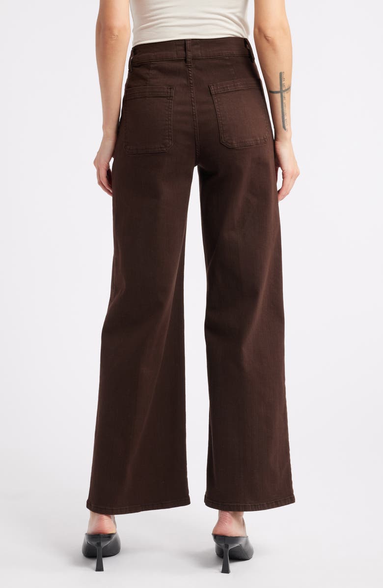 FRAME Le Slim Palazzo Pocket High Waist Wide Leg Jeans, Alternate, color, Espresso