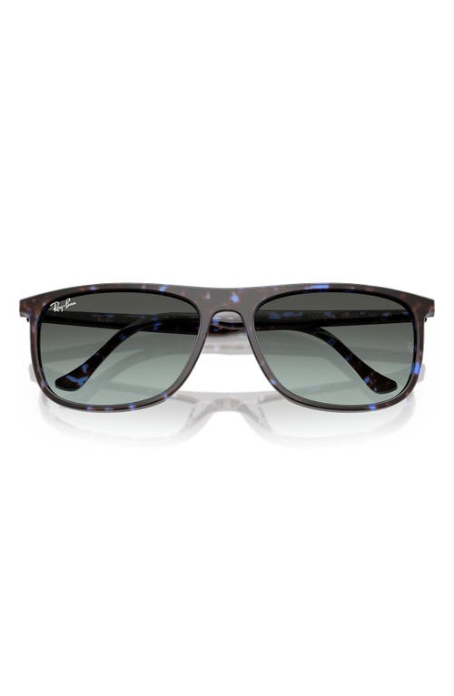 Ray Ban Ray-ban 61mm Polarized Gradient Rectangular Sunglasses In Gray