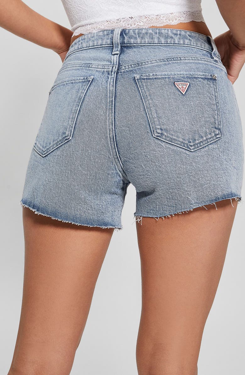 GUESS Cutoff Denim Shorts, Alternate, color,