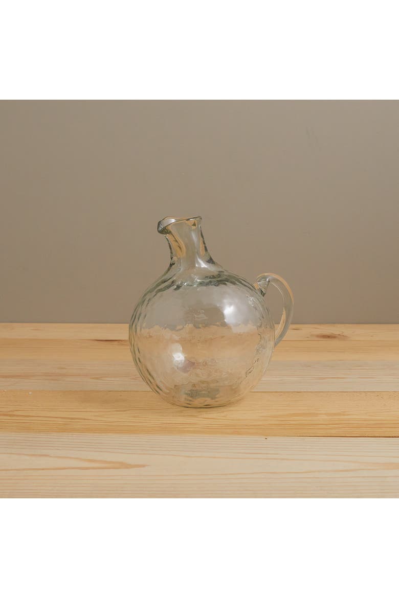 Pebble Glass Globe Pitcher, Alternate, color, Clear