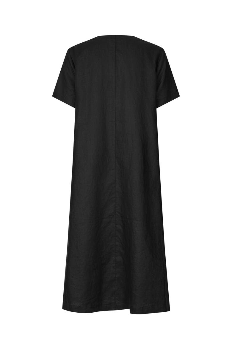 Manipani Linen Tunic Dress, Alternate, color, Black