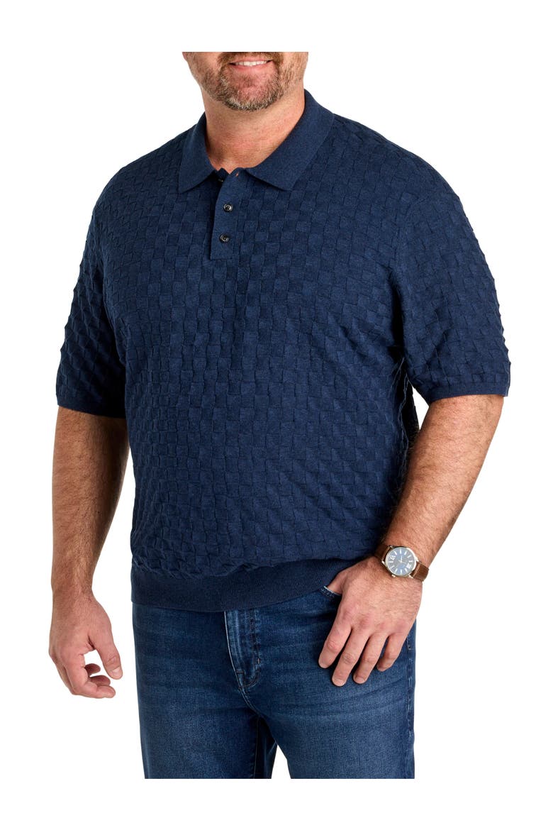 Big & Tall  Hampson Sweater Polo Shirt V2, Main, color, NAVY