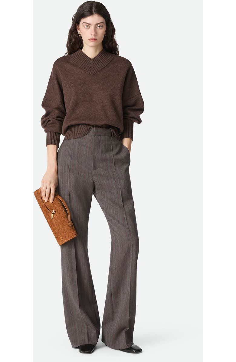 Bottega Veneta Long Andiamo Intrecciato Suede Clutch, Alternate, color,