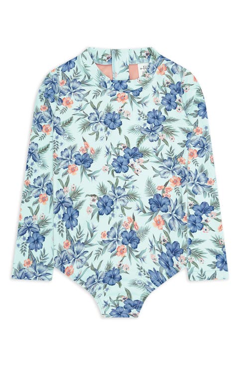 Kids' Wave Chaser Long Sleeve UPF 50+ One-Piece Rashguard Swimsuit (Little Kid & Big Kid)