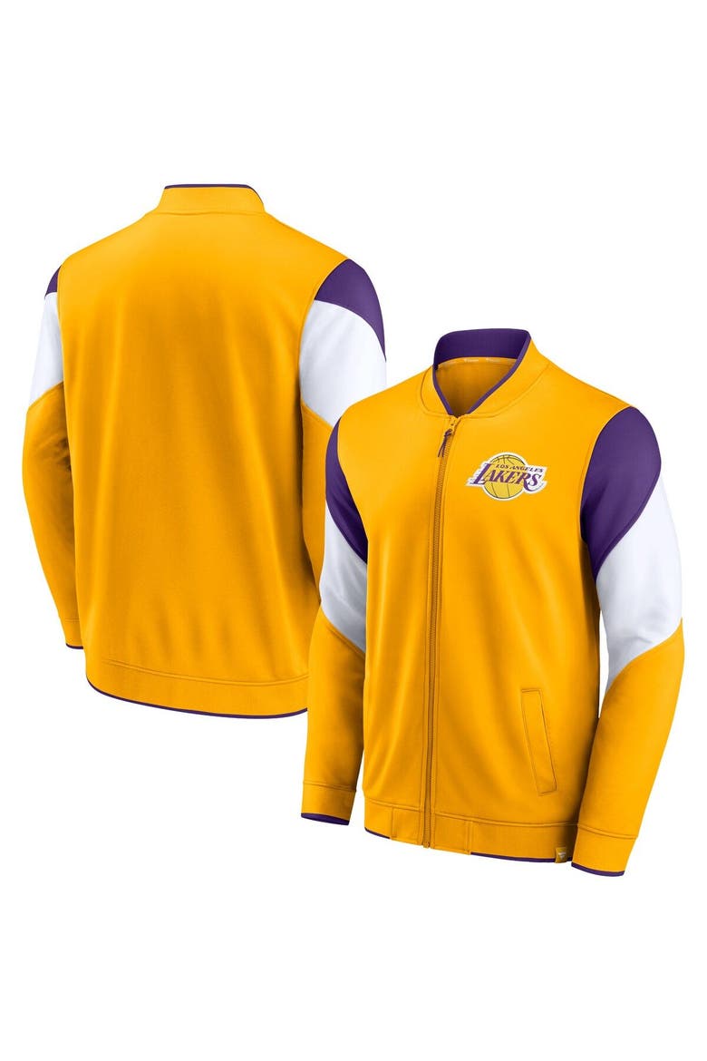 Men's Fanatics Branded Gold/Purple Los Angeles Lakers League Best Performance Full-Zip Top, Alternate, color, Gold