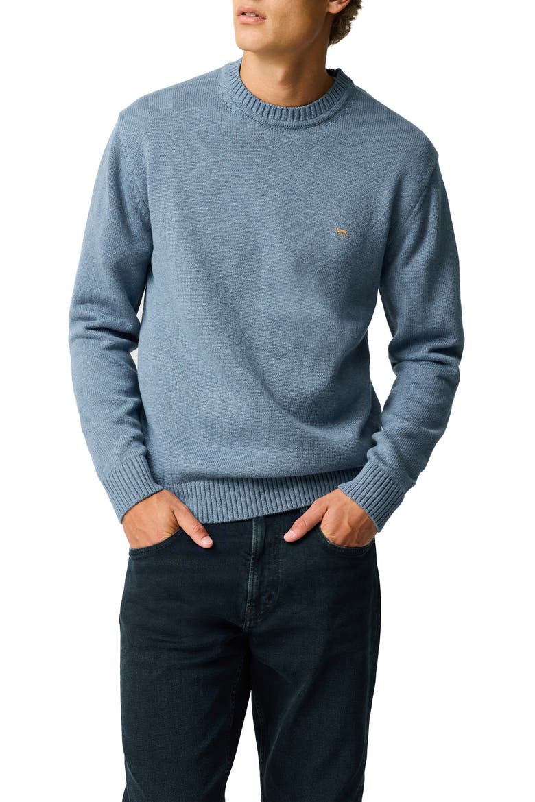 Crewneck Cotton Sweater, Main, color, CHAMBRAY