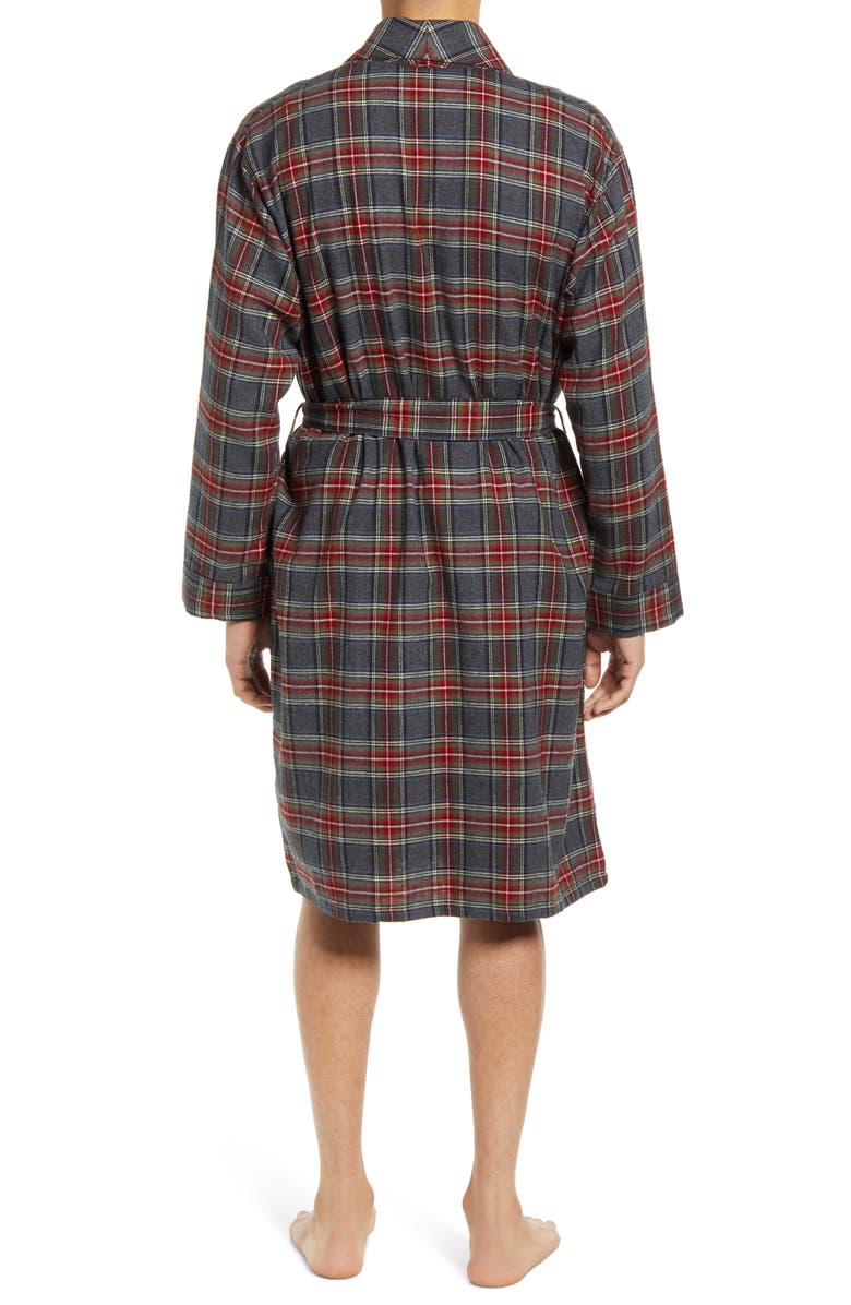 L.L.Bean Scotch Plaid Flannel Robe, Alternate, color,