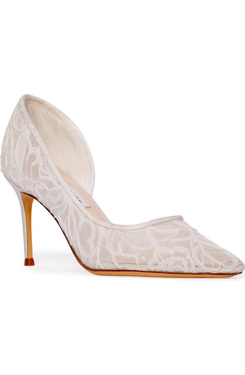 Anne Barge Chantily Pump, Alternate, color, White Lace